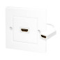 LogiLink AH0014 Adaptateur HDMI WALL PLATE, HDMI 1 port Blanc