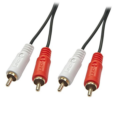 LINDY Câble Audio Premium 2X RCA mâle vers 2X RCA mâle, 3m