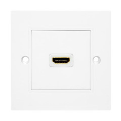 LogiLink AH0014 Adaptateur HDMI WALL PLATE, HDMI 1 port Blanc