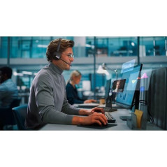 Yealink Casque Micro sans Fil WH64 Mono Teams avec Base