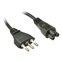 Lindy Câble Secteur, Italie - IEC320 C5 pour PC Portable, 2m