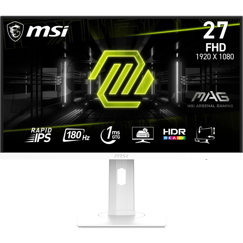 MSI MAG 274PFW Écran Gaming 27'' FHD - Dalle Rapid IPS 1920 x 1080, 180 Hz / 1ms (GtG), 117% sRGB, Design sans Bordure, HDR Read MSI MAG 274PFW Écran Gaming 27'' FHD - Dalle Rapid IPS 1920 x 1080, 180 Hz / 1ms (GtG), 117% sRGB, Design sans Bordure, HDR Read