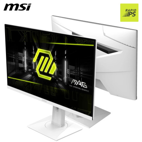 MSI MAG 274PFW Écran Gaming 27'' FHD - Dalle Rapid IPS 1920 x 1080, 180 Hz / 1ms (GtG), 117% sRGB, Design sans Bordure, HDR Read