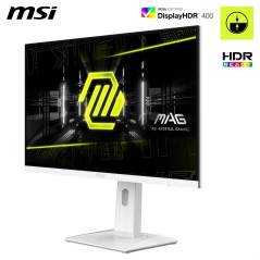 MSI MAG 274PFW Écran Gaming 27'' FHD - Dalle Rapid IPS 1920 x 1080, 180 Hz / 1ms (GtG), 117% sRGB, Design sans Bordure, HDR Read