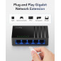 Cudy GS105D Commutateur 5 Gigabit 10/100/1000Mbps Ports RJ45, Commutateur Réseau, Répartiteur LAN, Plug and Play Cudy GS105D Commutateur 5 Gigabit 10/100/1000Mbps Ports RJ45, Commutateur Réseau, Répartiteur LAN, Plug and Play