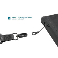 MOBILIS Bandoulière Universelle avec Système de Détachement de Sécurité & Poche de Rangement Extensible, 2 Points A'accroche, Sa