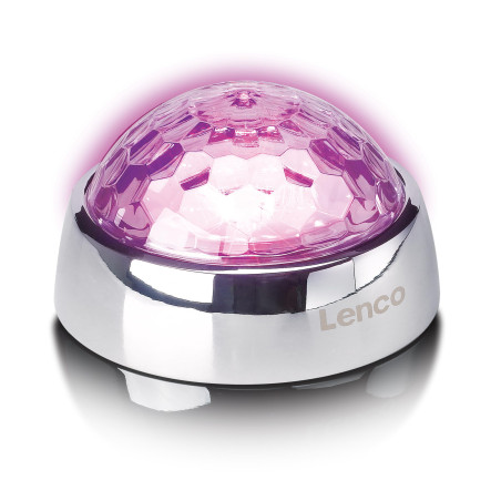 Lenco TTA-080SI - Poids pour disque - Poids d'appui - Stabilisateur pour tourne-disque avec effets lumineux RVB - 250g - avec ef
