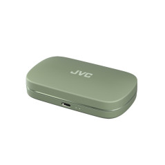 JVC Nearphones Oreilles Libres True Wireless avec Crochet pivotant, Driver néodyme 16mm, Bluetooth 5.4, Autonomie 26heures - HA-