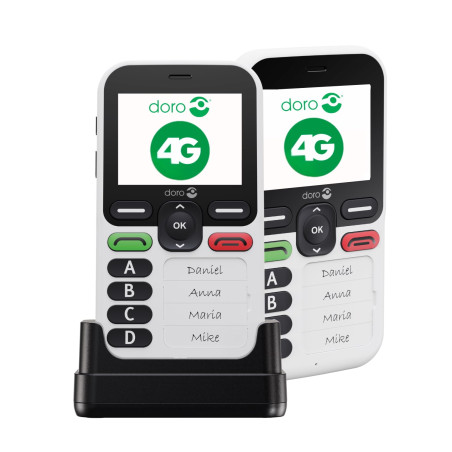 Doro - Leva X10 - Téléphone Portable Senior - Téléphone 4G Débloqué - 4 Numéros Pré-Enregistrés - Touche d'Assistance avec GPS -