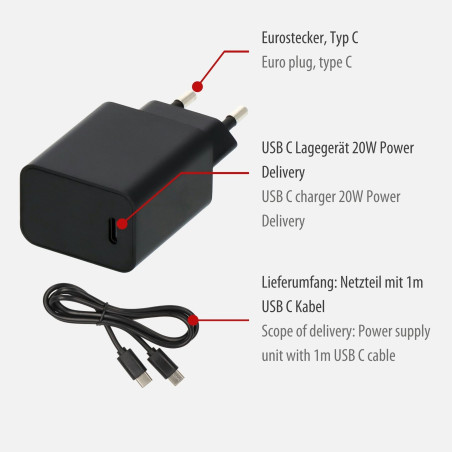 Brennenstuhl USB Chargeur 20W 1x USB-C® Innenbereich