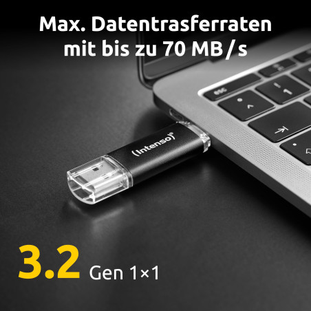 Intenso Twist Line 512 Go, Double clé USB 3.2 Gen 1x1, USB-C et USB-A, 70 Mo/s, Anthracite