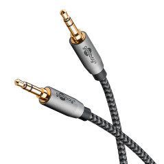 goobay 65276 Câble AUX stéréo audio de 3,5 mm/câble jack pour écouteurs, autoradio, PC, tablette, câble haut-parleur/connexion p