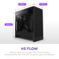 NZXT H5 Flow - Boîtier de PC Gaming Compact Moyen Tour ATX - Flux d'air élevé - 2 × Ventilateurs de 120 mm Inclus - Support de r