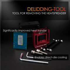 Thermal Grizzly Intel 1851 Delid-Die-Mate V1 – Outil de qualité supérieure pour un retrait sûr et efficace des dissipateurs de c