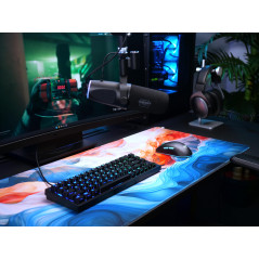 CHERRY XTRFY GP5, Tapis de Souris de Gaming en Tissu XL (920 x 400 x 3 mm), Surface Lisse Rapide et Précise, Bords Cousus, Antid