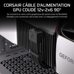 Corsair 90° 12V-2x6 Câble d'alimentation GPU - pour Les Cartes Graphiques NVIDIA GeForce RTX, Connexion Facile, Ultra-Flexible,