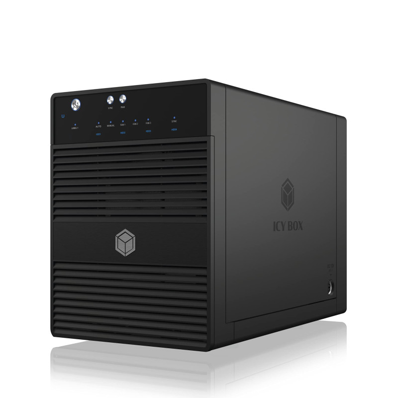 ICY BOX Boîtier externe USB-C à 4 compartiments pour SSD et disques durs de 2,5 pouces & 3,5 pouces, USB 3.1 Gen 2 (10 Gbit/s), ICY BOX Boîtier externe USB-C à 4 compartiments pour SSD et disques durs de 2,5 pouces & 3,5 pouces, USB 3.1 Gen 2 (10 Gbit/s),