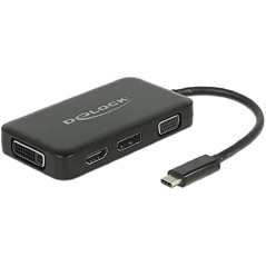 DeLOCK 63929 hub & concentrateur USB 2.0 Type-C Noir