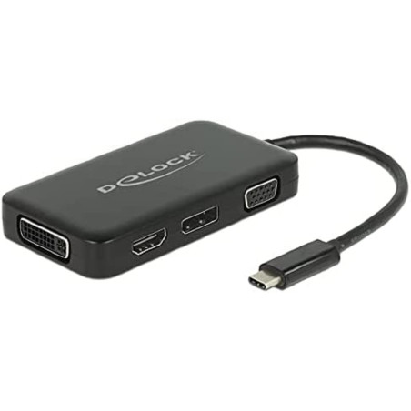 DeLOCK 63929 hub & concentrateur USB 2.0 Type-C Noir