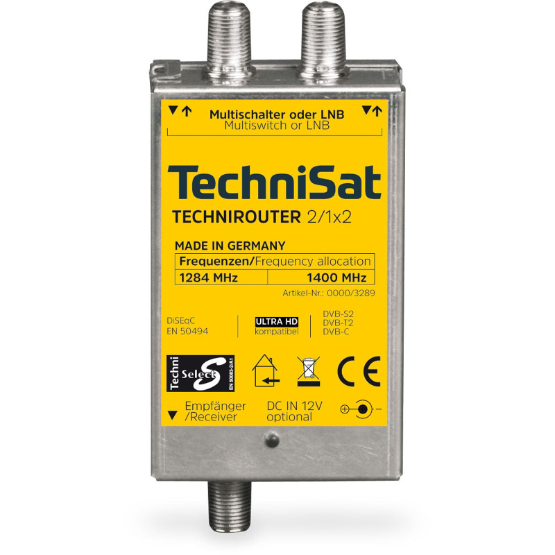 TechniSat TECHNIROUTER Mini 2/1x2 - Solution monocâble/Unicable, pour réception Double, 2 Positions Satellite Via Un câble, Le r TechniSat TECHNIROUTER Mini 2/1x2 - Solution monocâble/Unicable, pour réception Double, 2 Positions Satellite Via Un câble, Le r