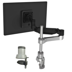 R-Go Caparo 4 D2 Bras de moniteur -Simple Ecran - PC moniteur support pour 1 Écran- Fixation bureau - Ressort à gaz jusqu'à 9 kg