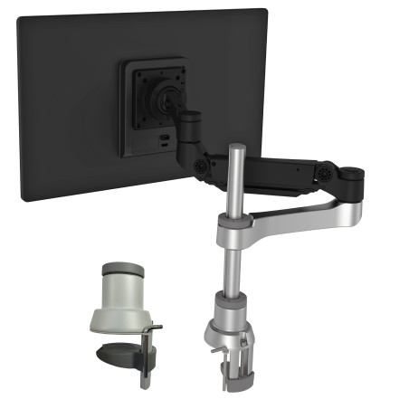 R-Go Caparo 4 D2 Bras de moniteur -Simple Ecran - PC moniteur support pour 1 Écran- Fixation bureau - Ressort à gaz jusqu'à 9 kg