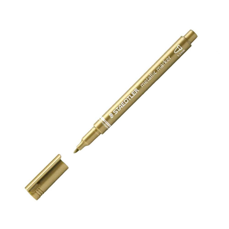 STAEDTLER 10121 Marqueur 8323 Métallique pointe ogive trace 1,2 mm effaçable encre base eau Couleurs or STAEDTLER 10121 Marqueur 8323 Métallique pointe ogive trace 1,2 mm effaçable encre base eau Couleurs or