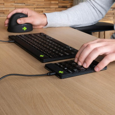 R-Go Break, Clavier numérique, USB Numpad Externe, Pavé numérique Clavier supplémentaire, avec Logiciel de Pause Anti-RSI, Filai