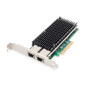 DIGITUS Carte réseau pour serveur 10 Gigabit Ethernet - 2 ports RJ45 - NIC - Intel X540 BT2 - 10/100/1000/10000 Mbps DIGITUS Carte réseau pour serveur 10 Gigabit Ethernet - 2 ports RJ45 - NIC - Intel X540 BT2 - 10/100/1000/10000 Mbps