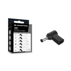 Conceptronic ABBY15PC04 Adaptateur DC vers USB-C Compatible avec ASUS/Universal 5,5 x 2,5 mm 18-20 V