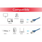 Equip Câble patch Cat6A S/FTP 2 x RJ45 Bleu 25 m Equip Câble patch Cat6A S/FTP 2 x RJ45 Bleu 25 m