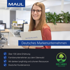 MAUL tableau blanc MAULprimo 20x30cm | Tableau magnétique avec bac de rangement pour marqueurs | Magnétique, inscriptible et eff