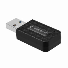 Gembird Adaptateur WLAN USB bi-Bande AC1300 - Wi-FI Rapide pour Le Streaming et Les Jeux, Noir