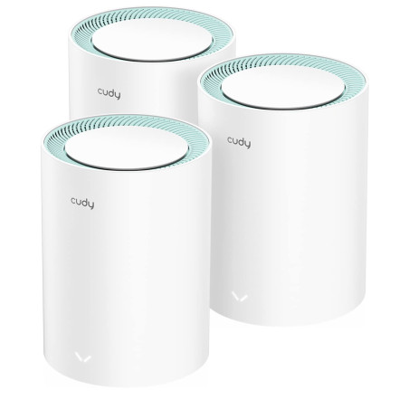 Cudy Système WiFi AC1200 Gigabit avec réseau Complet, Double Bande, WiFi Extender, Ports Gigabit, antennes Haute Performance, VP