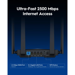 Cudy Routeur Wi-FI 7 Double Bande BE3600, Vitesses Ultra-Rapides, Connectivité Multi-Gigue 2,5 G, Couverture Étendue, Lisse Et S