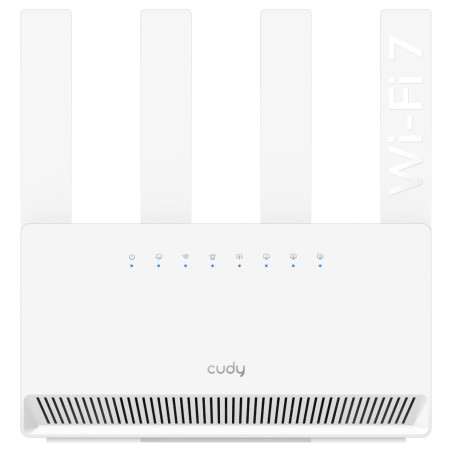 Cudy Routeur double bande BE3600 Wi-Fi 7 WR3600E 4 ports Gigabit, Quad Core 2,0 GHz, 4 antennes VPN Clients & Serveur, Cudy App,