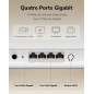 Cudy Routeur double bande BE3600 Wi-Fi 7 WR3600E 4 ports Gigabit, Quad Core 2,0 GHz, 4 antennes VPN Clients & Serveur, Cudy App, Cudy Routeur double bande BE3600 Wi-Fi 7 WR3600E 4 ports Gigabit, Quad Core 2,0 GHz, 4 antennes VPN Clients & Serveur, Cudy App,