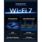 Cudy Routeur Wi-Fi 7 BE11000 tri-bande, 6 flux 10 Gbit/s, 4 ports 2,5 G, jusqu'à 11 000 Mbps, serveur et client VPN, application Cudy Routeur Wi-Fi 7 BE11000 tri-bande, 6 flux 10 Gbit/s, 4 ports 2,5 G, jusqu'à 11 000 Mbps, serveur et client VPN, application