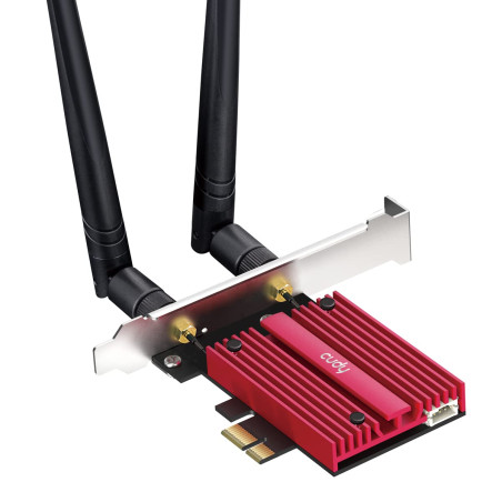 Cudy WiFi 7 BE9300 WE9300 Carte WiFi PCIe pour PC, Tri-Bande 6 GHz, Chipset Intel BE200, Bluetooth 5.4, WPA3, Installation Facil