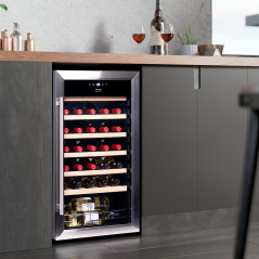 Cecotec Cave à vin 34 bouteilles Bolero grandsommelier 34030 inox compressor, 80 L, Refroidissement par compresseur, Température