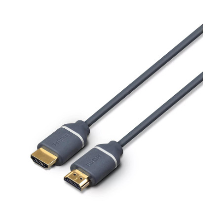 Philips Câble HDMI SWV5610G - 1,5 M - HDMI vers HDMI - 4k et UHD 2160p - Gris