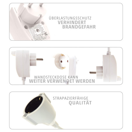 REV rallonge Powersplit 5m blanc
