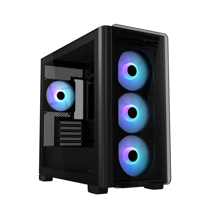 Boîtier ASUS A23 Plus TG ARGB Black microATX (Ventilateurs ARGB préinstallés, Panneau Avant en Maille, Compatible avec Cartes mè Boîtier ASUS A23 Plus TG ARGB Black microATX (Ventilateurs ARGB préinstallés, Panneau Avant en Maille, Compatible avec Cartes mè