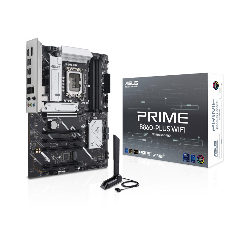 ASUS Prime B860-PLUS WiFi, Carte mère Intel ATX, 8+1+1+1 80A étapes d'alimentation DrMOS, DDR5, PCIe 5.0, 2 emplacements M.2, Re ASUS Prime B860-PLUS WiFi, Carte mère Intel ATX, 8+1+1+1 80A étapes d'alimentation DrMOS, DDR5, PCIe 5.0, 2 emplacements M.2, Re