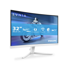 Philips Evnia 32M2C5501 - Moniteur de Jeu incurvé QHD 32 Pouces, 180 Hz, 1 ms GtG, FreeSync Premium (2560x1440, 2X HDMI 2.0, 1x 