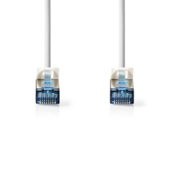 NEDIS Câble réseau CAT6a - S/FTP - Connecteur RJ45 - Connecteur RJ45-10 m - Anti-accroc - Rond - LSZH - Gris - Étiquette