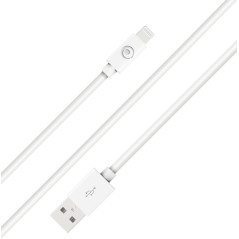 Câble USB A/Lightning 2.4A 2m FastCharge 12W Blanc Bigben