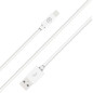 Câble USB A/Lightning 2.4A 2m FastCharge 12W Blanc Bigben