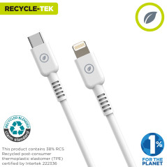 Muvit Câble USB C/Lightning MFI Blanc 1,2 m