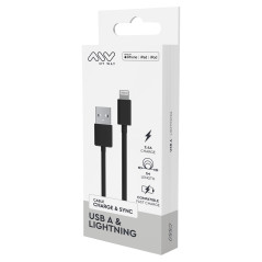 CABLE USB-A LIGHTNING 1M NOIR